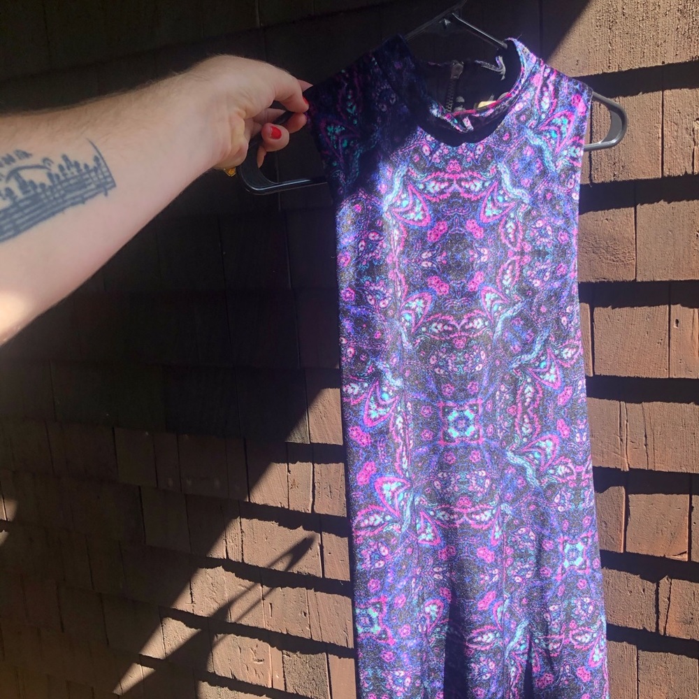 Velour Psychedelic Purple Dress